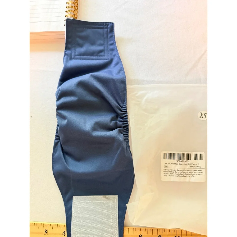 MICOOYO Belly Band Male Dog XS Blue Purple New Washable Reusable Diaper 2pk